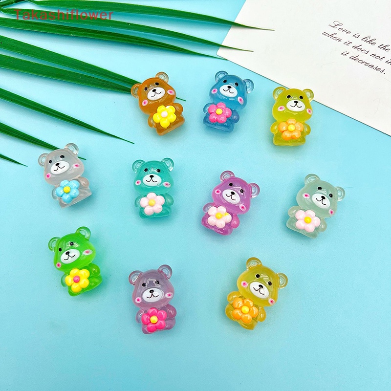 Set 2 Chú Gấu Hoạt Hình Phát Sáng Dùng Để Trang Trí