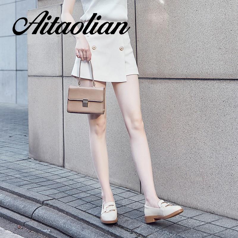 Giày Da Đế Cao Thời Trang Dành Cho Nữ