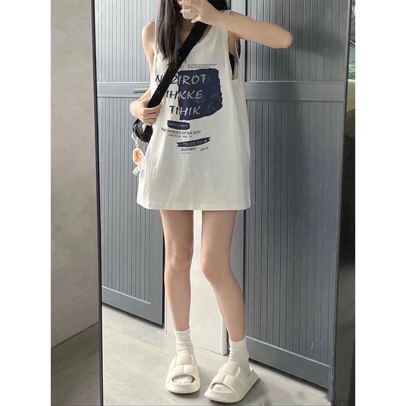 Cozok Áo Không Tay Dáng Rộng Dài Vừa Thời Trang Hàn Quốc Gợi Cảm