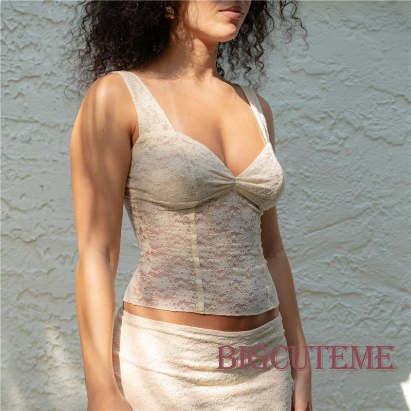 Áo Crop Top Không Tay Cổ Chữ V In Hoa Thời Trang Mùa Hè Dành Cho Nữ