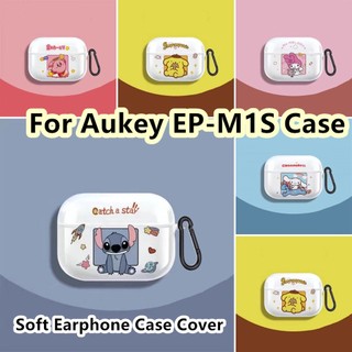 Vỏ bọc hộp sạc tai nghe aukey ep-m1s mềm họa tiết hoạt hình sáng tạo cho aukey ep-m1s