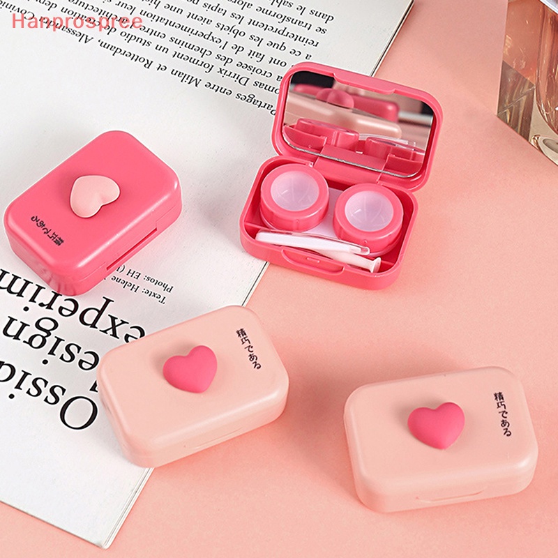 Hanprospree > Hộp Đựng Kính Áp Tròng Màu Hồng Kẹo Mịn Nhỏ Gọn Phong Cách Mới Dành Cho Bạn Nữ Mang Đi Du Lịch