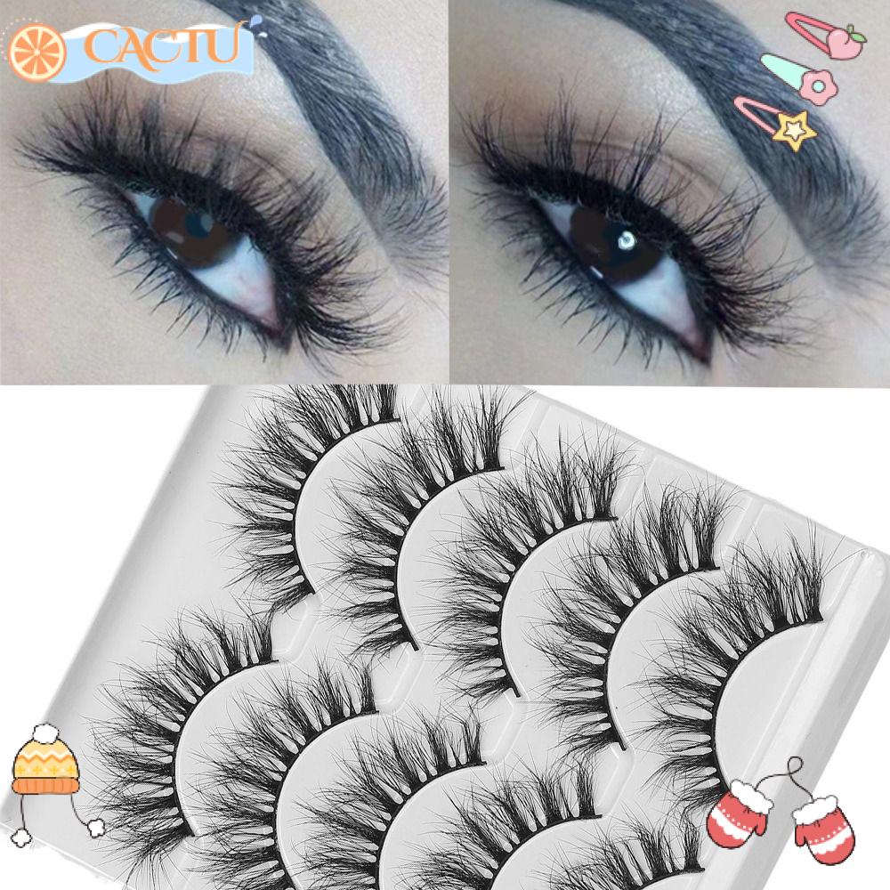 Bộ 5 Cặp Lông Mi Giả Mềm Mại Handmade Không Cần Dùng Keo Dán Mi