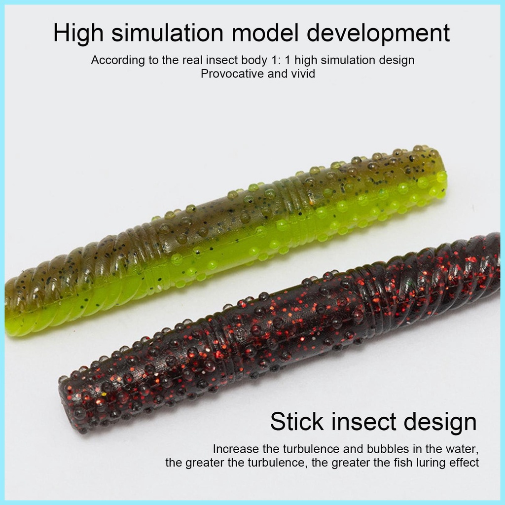 Set 8 Mồi Giả Nhử Cá Mềm 2.56in Bằng Nhựa tdevn