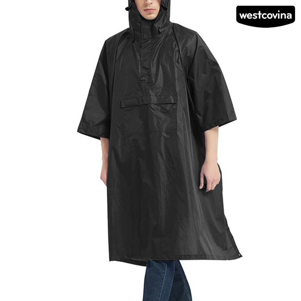 [COD]☁Áo Mưa Có Mũ Trùm Một Kích Thước Kẻ Sọc Phản Quang Unisex