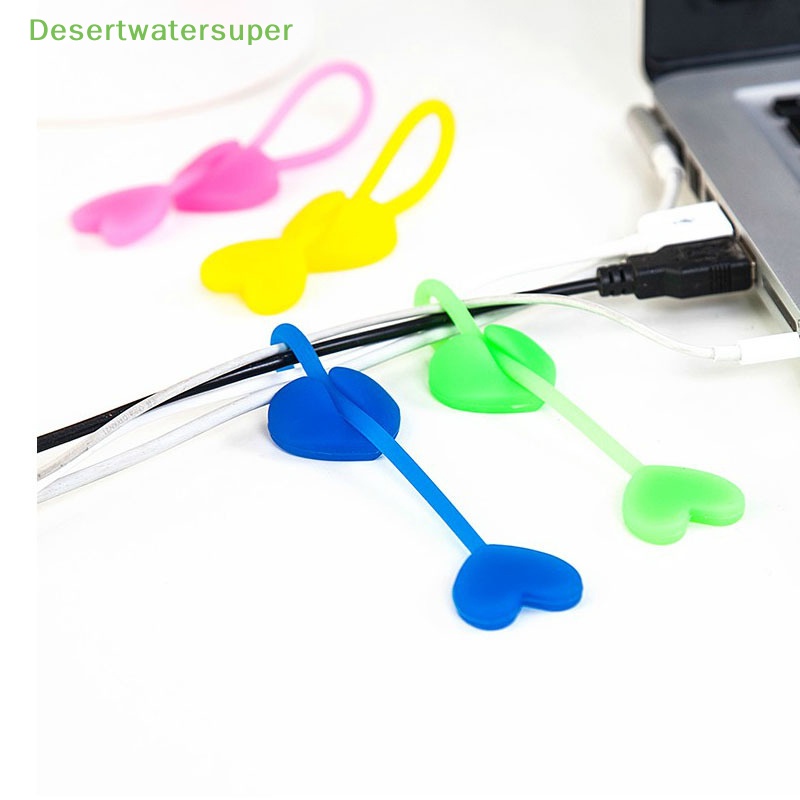 Bộ 4 Kẹp Niêm Phong Túi Thực Phẩm Bằng Silicon Mềm Hình Trái Tim