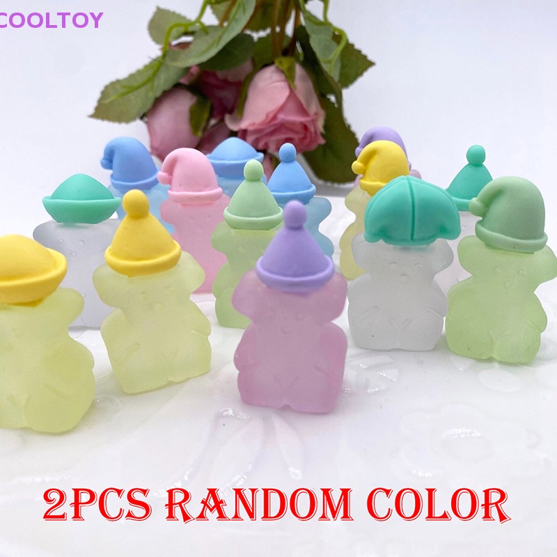 Cooltoy Set 2 Đồ trang trí Gấu Hoạt Hình Phát Sáng Trang Trí Tiểu Cảnh / Nhà Búp Bê