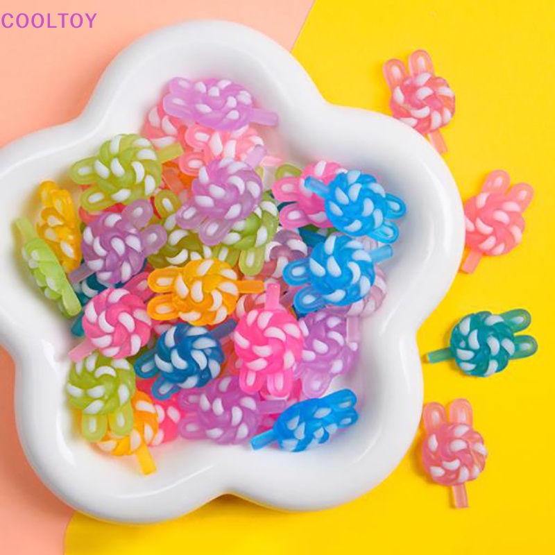 Set 10 Kẹo Mút Nhựa Phát Quang DIY Màu Sắc Ngẫu Nhiên Cho Nhà Búp Bê