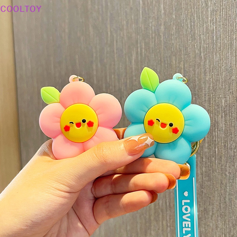 Móc Khóa Hình Bông Hoa Cười Ngọt Ngào Sáng Tạo