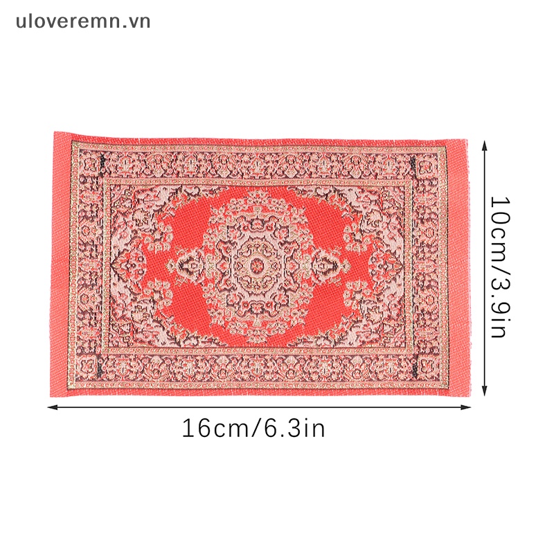 1 Thảm Lót Sàn Bện Dây Thổ Nhĩ Kỳ Trang Trí Nhà Búp Bê Tỉ Lệ 1: 12