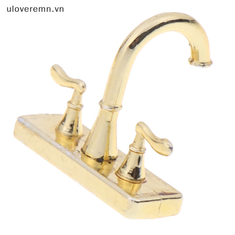 Vòi Nước Đôi mini Bằng Hợp Kim Tỉ Lệ 1 / 12 Trang Trí Nhà Búp Bê
