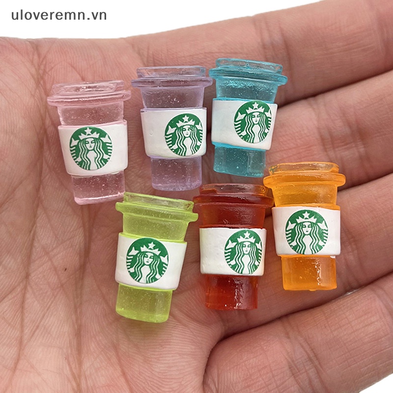 Uloveremn Set 5 Ly Cà Phê Mini Trang Trí Phong Cảnh Nhà Búp Bê