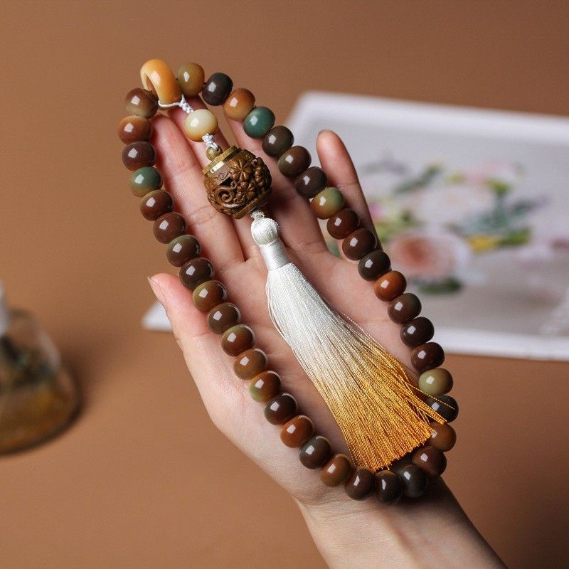 Dunhuang Vòng Tay Chuỗi Hạt Bồ Đề 8.22 Xâu 36 Thời Tiết Phong Cách Phật Giáo