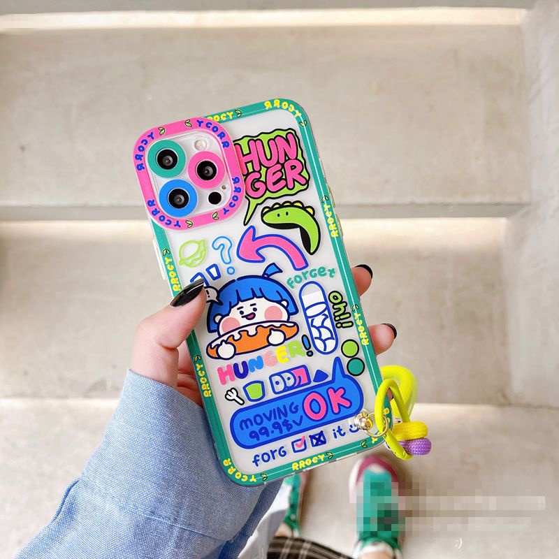 Ốp Điện Thoại Dạ Quang Có Dây Đeo Cho IPhone11 / xsmax 8 13 / 12promax