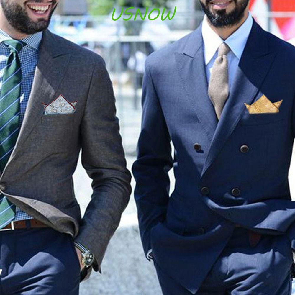 Khăn Tay Cotton Bỏ Túi Màu Sắc Trơn Phong Cách Cổ Điển Cho Nam