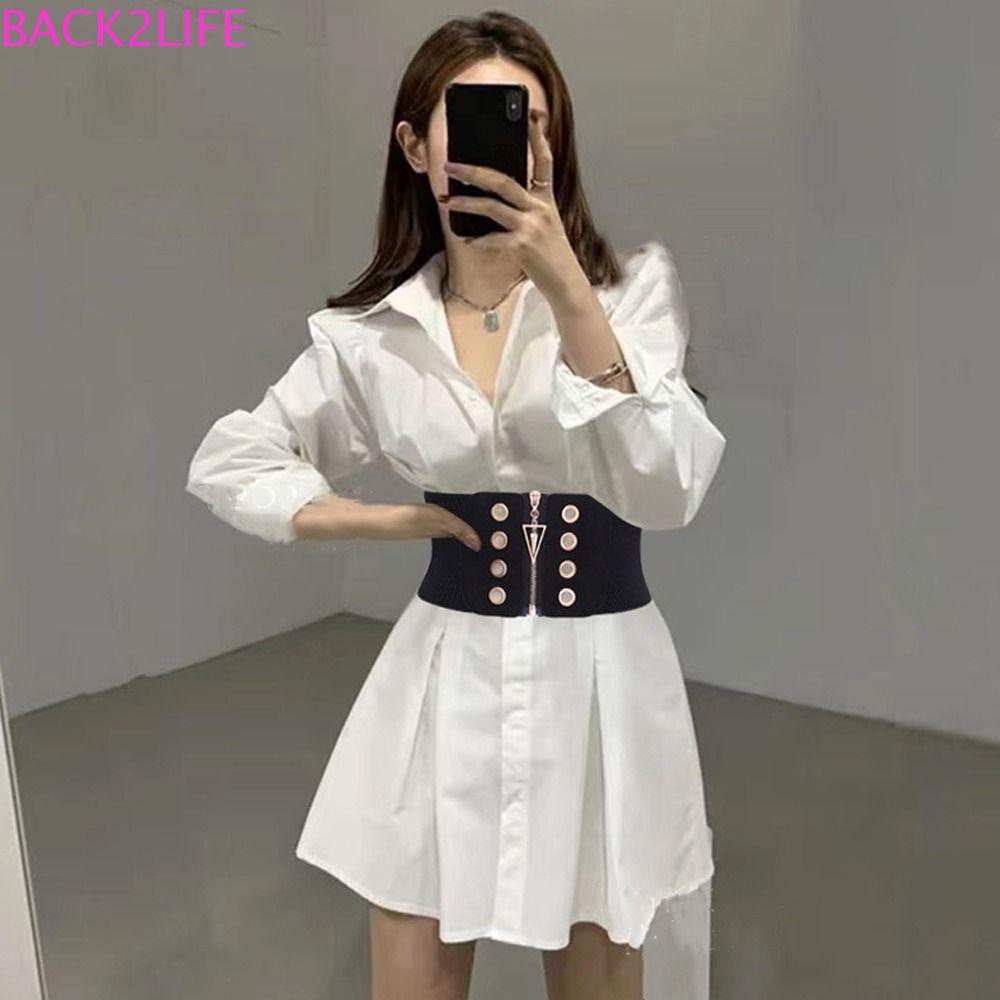 Thắt Lưng Nhung Bản Rộng Có Khóa Kéo Điều Chỉnh Được Hợp Thời Trang Cho Bạn Gái Mặc Đầm 2life