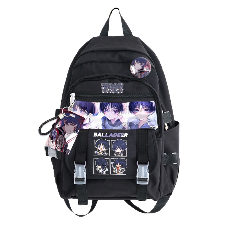 Genshin Impact Peripheral schoolbag Scaramouche/Wanderer shoulder backpack students Two-Dimensional junior high school boys and girls anime