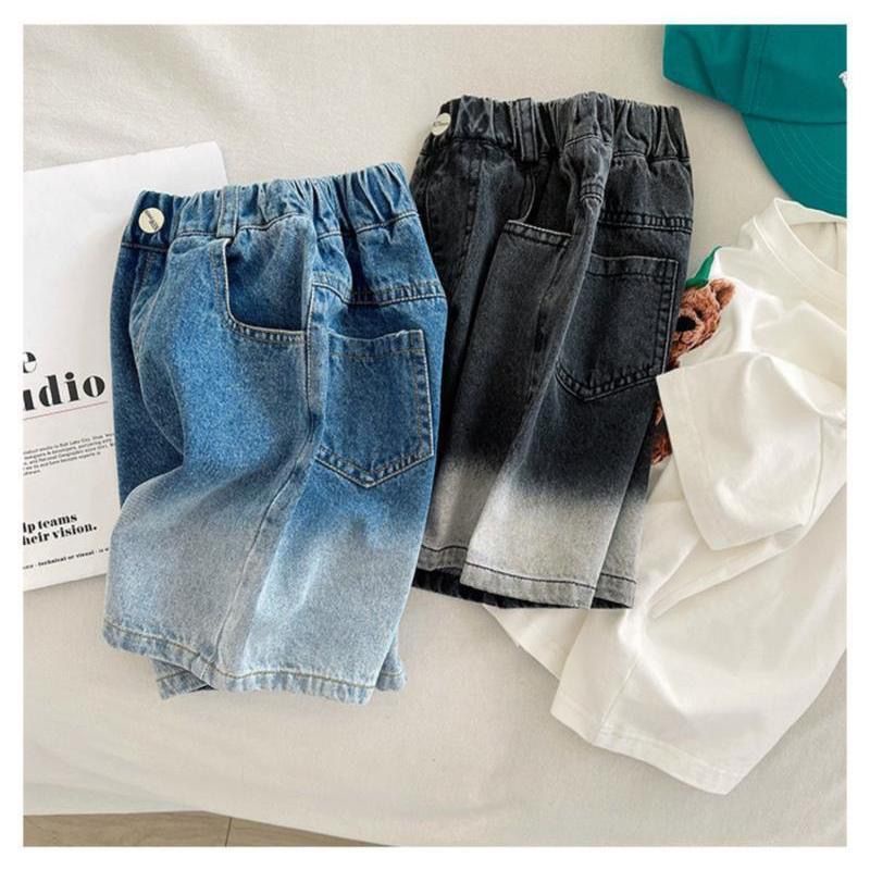 Quần Short Denim Màu Gradient Thời Trang Mùa Hè Cho Bé Trai