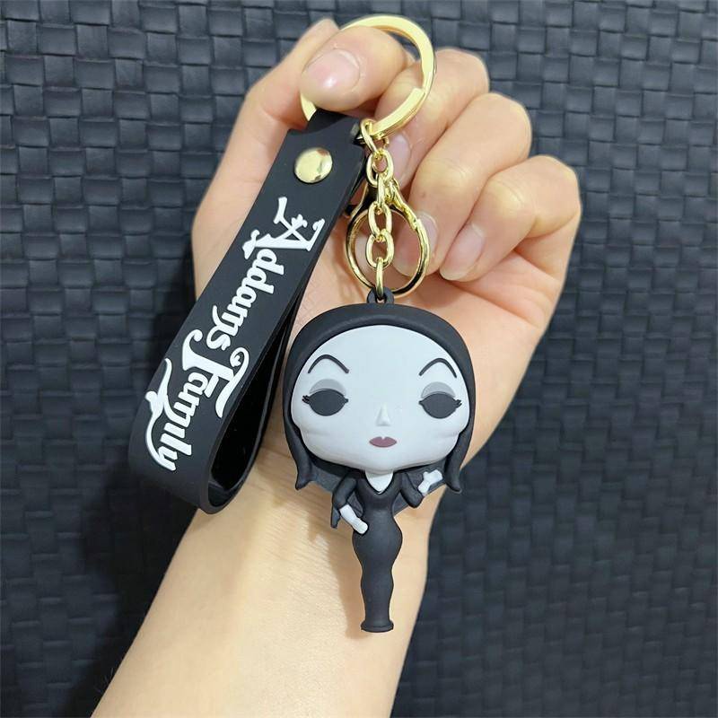 Mới Móc Khóa Nhựa PVC Adams Family Hình Nhân Vật Wednesday Dễ Thương