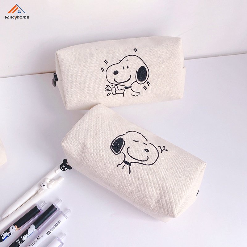 Túi Đựng Bút Chì Cỡ Lớn In Hoạt Hình Snoopy Dễ Thương Cho Học Sinh