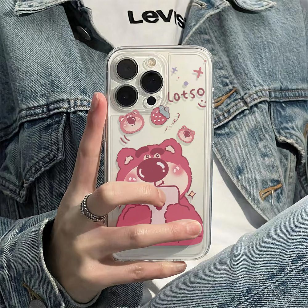 ✅Ốp Điện Thoại Dẻo Họa Tiết Gấu &amp; Dâu Tây Dễ Thương Chống Sốc Cho iPhone12 Plus6In 78 14promax 1113