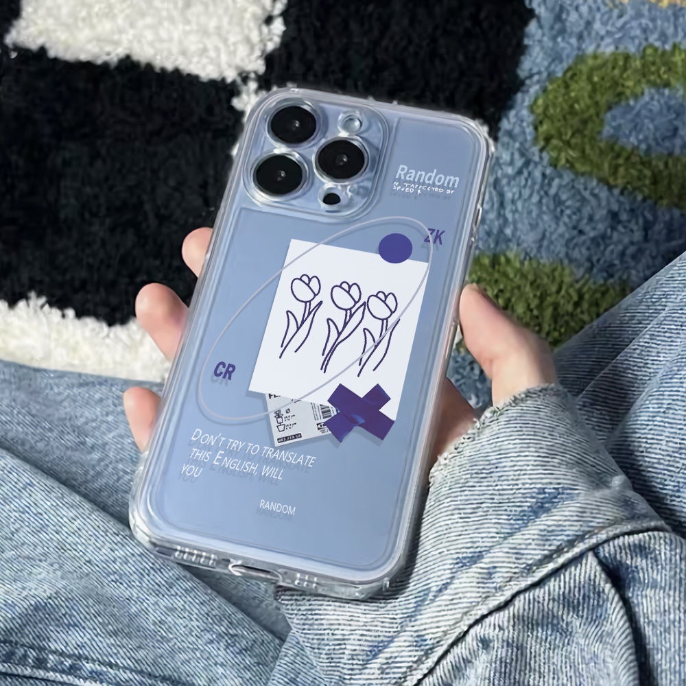 ✅Ốp Điện Thoại Mềm Chống Sốc Họa Tiết Hoa Đơn Giản 6In7814Pro 1213Plus 11 max