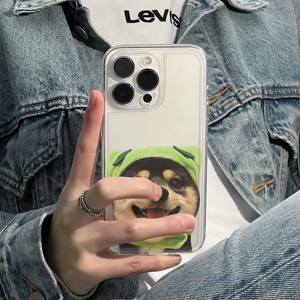 ✅Ốp Điện Thoại Mềm Chống Sốc In Hình Cún Dễ Thương Cho Iphone 14Pro 126In 78 max11 13 plus