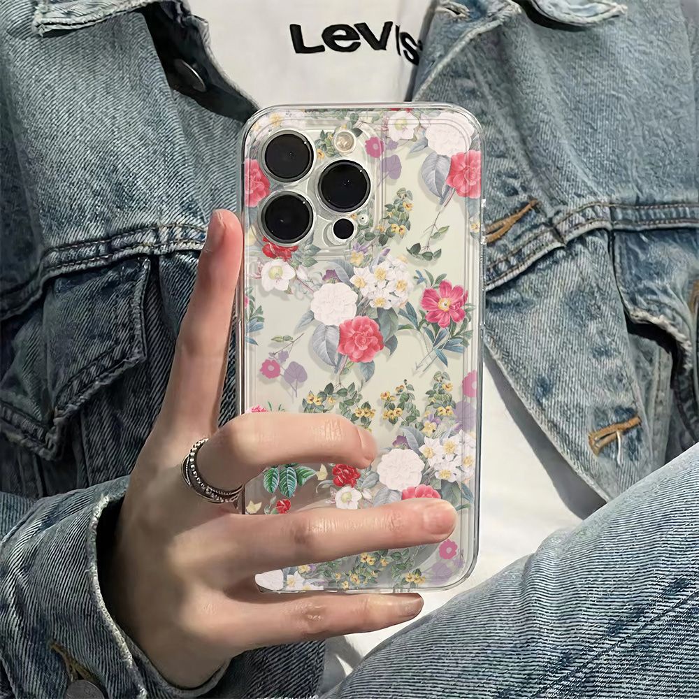 ✅Ốp Điện Thoại Mềm Chống Sốc Phong Cách Retro Cho Iphone 13iphone12 Safflower 78 11 14Promax6In plus 5TK8