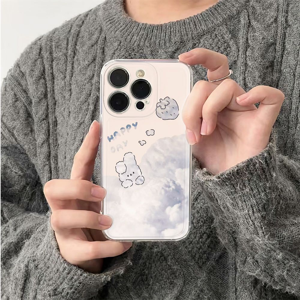 ✅Ốp Điện Thoại Mềm Chống Sốc Hình Thỏ Trắng Cho Iphone 6In 13 11 Plus Max 78 14 Pro 12 Xr 6