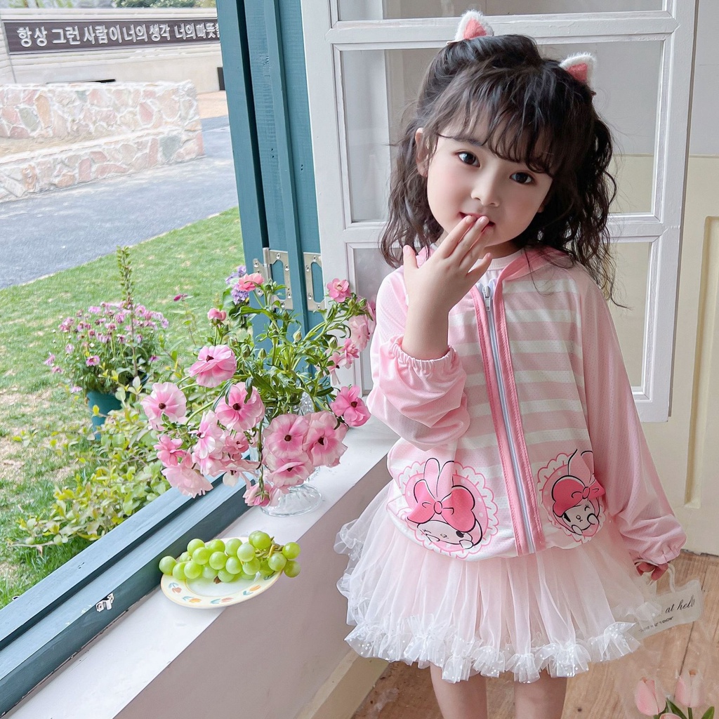 Luckycandy Áo Khoác Chống Nắng Tay Dài In Họa Tiết Hoạt Hình Thời Trang Mùa Hè Cho Bé Trai Và Gái