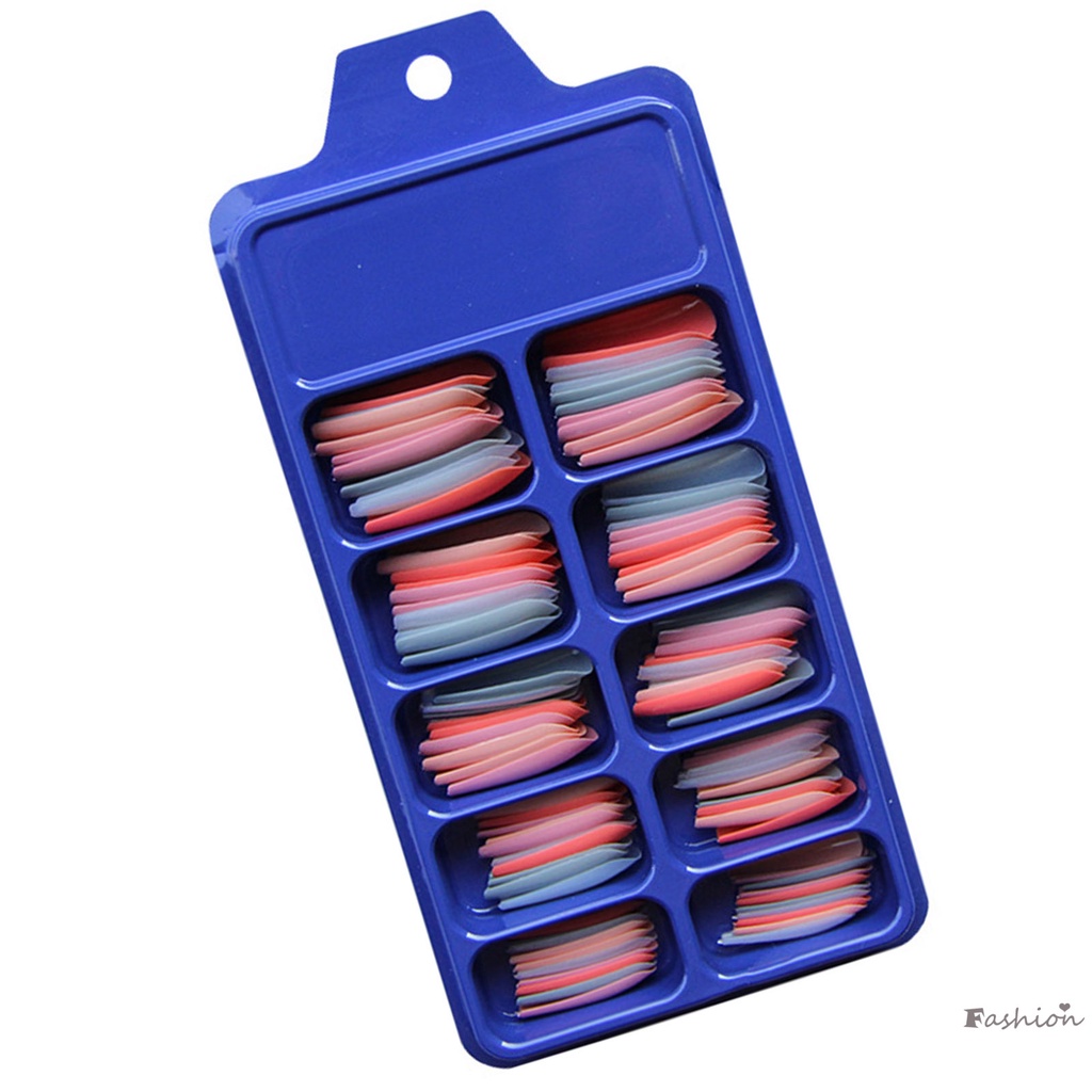 Bộ 100 Móng Tay Giả Che Phủ Toàn Diện Không Phai Màu Kèm Hộp Đựng