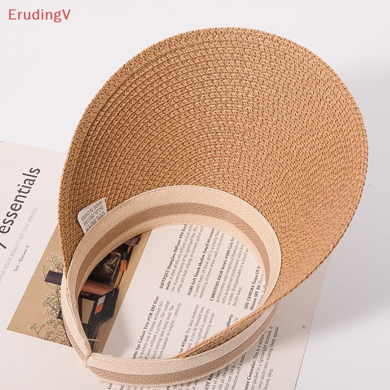 [ErudingV] Mũ Rơm Chống Nắng Hở Chóp Thoáng Khí Gấp Lại Được Hợp Thời Trang Đi Biển Cho Nữ [Mới]