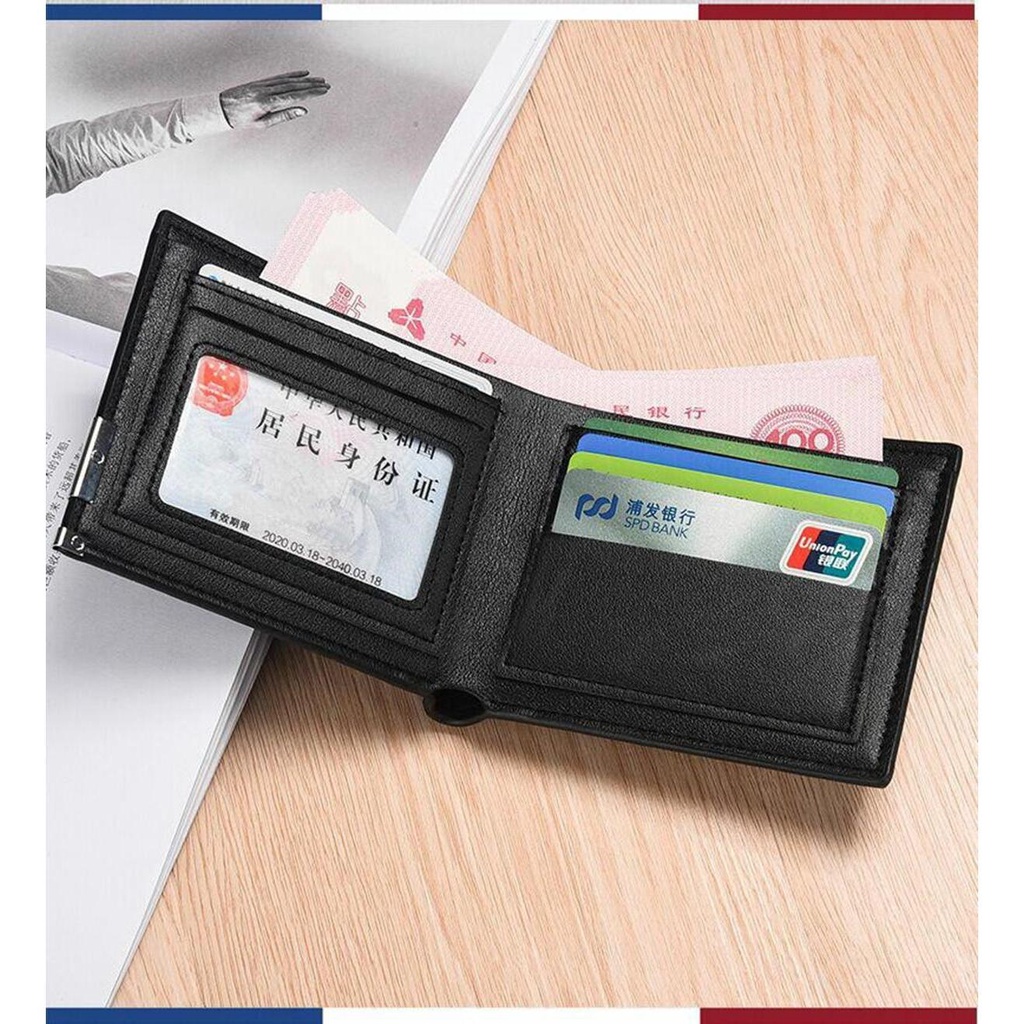 Ví Da Pu Cao Cấp Cho Nam Nhiều Ngăn Tiện Dụng