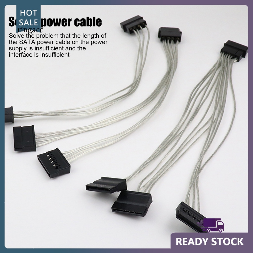 Dây Cáp Nguồn 19cm IDE 4Pin Male Sang 3 Port SATA Female Chuyên Dụng Cho Ổ Cứng