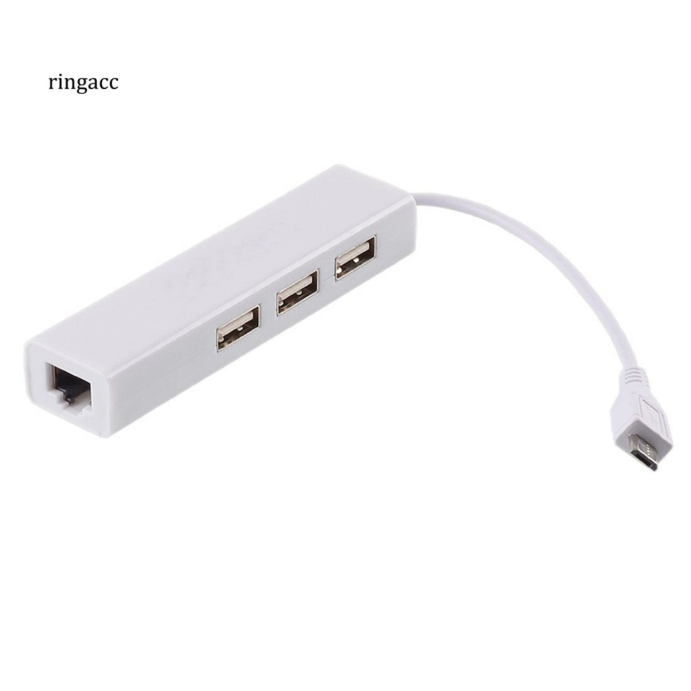 Bộ Chia 3 CổNg Micro USB 2.0 Sang RJ45 Cho MáY TíNh BảNg Android