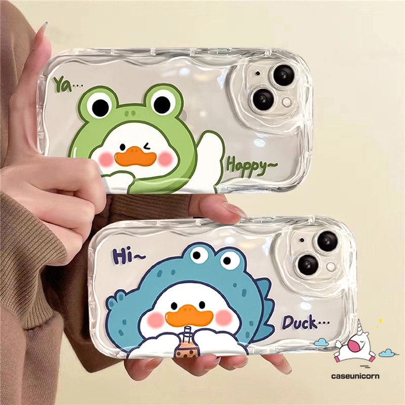 Ốp Điện Thoại Hình Chú Vịt 3D Dễ Thương Cho iPhone 11 7Plus 8Plus XR X XS Max 14 13 12 11 Pro Max 6 6s 7 8 Plus SE 2020