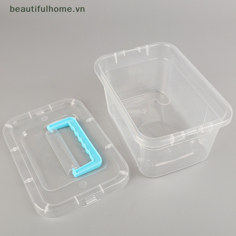 Hộp Nhựa Vuông Mini Trong Suốt Đựng Trang Sức Hạt Cườm