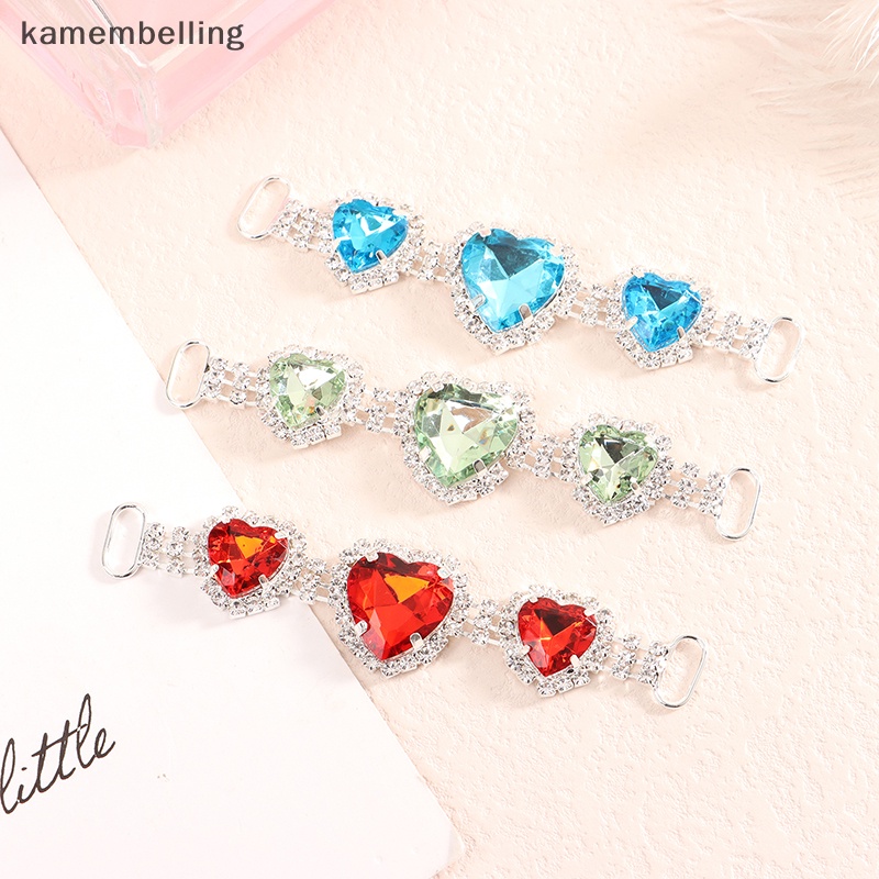 Kamembelling 1 Khóa Dây Xích Đồng Đính Đá Acrylic Hình Trái Tim Trang Trí Quần Áo / Đồ Đi Biển / Giày Trang Trí Đám Cưới