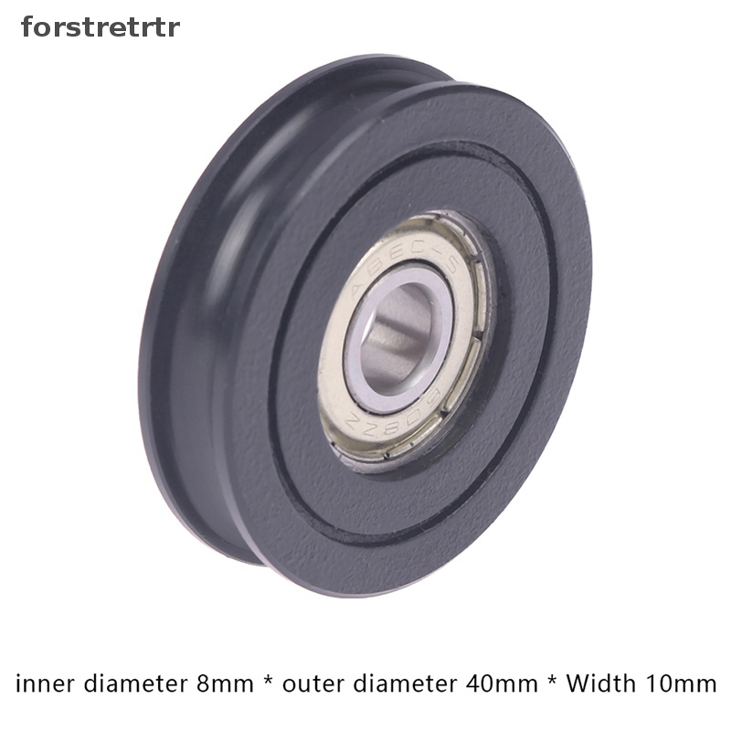 Bánh Xe Ròng Rọc Dạng Chữ U 608ZZ Kích Thước 8x40x10MM Chuyên Dụng Cho Xe Hơi Forstretr Delrin