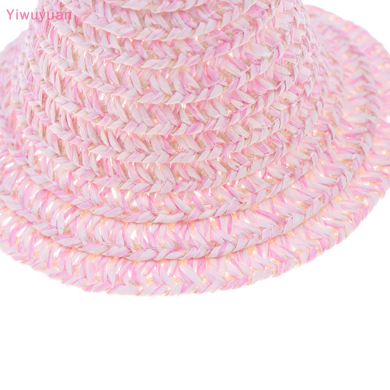 < Yiwuyuan > Nón Rơm Mini Đan Tay Trang Trí Nhà Búp Bê Thu Nhỏ Mới