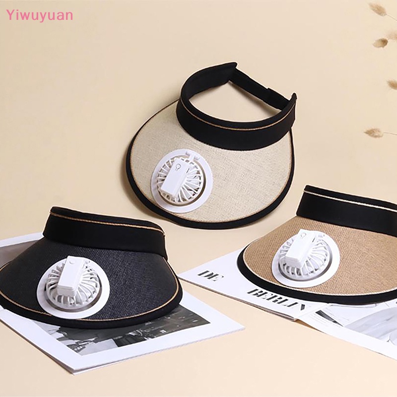 Mũ Chống Nắng Vành Tròn 3 Tốc Độ Kèm Quạt Điện Thời Trang Mùa Hè Mới