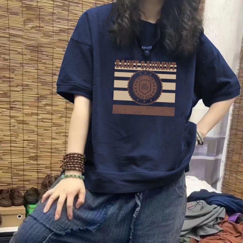 Áo Thun Nữ Tay Ngắn Dáng Rộng 100% Cotton