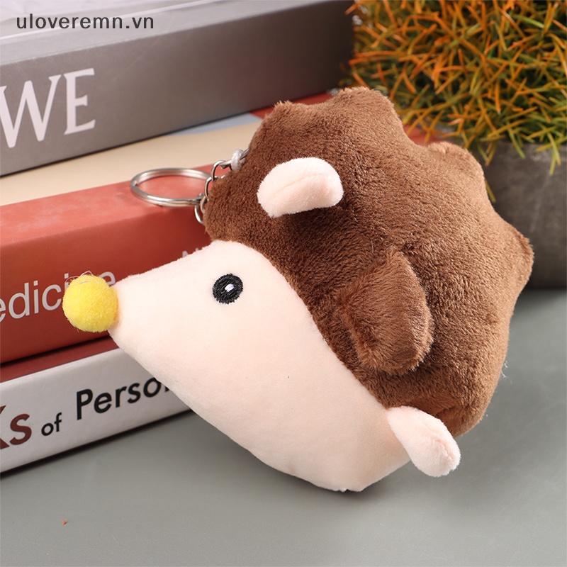Móc Khóa Hình Nhím Nhồi Bông Mềm Mại Đáng Yêu