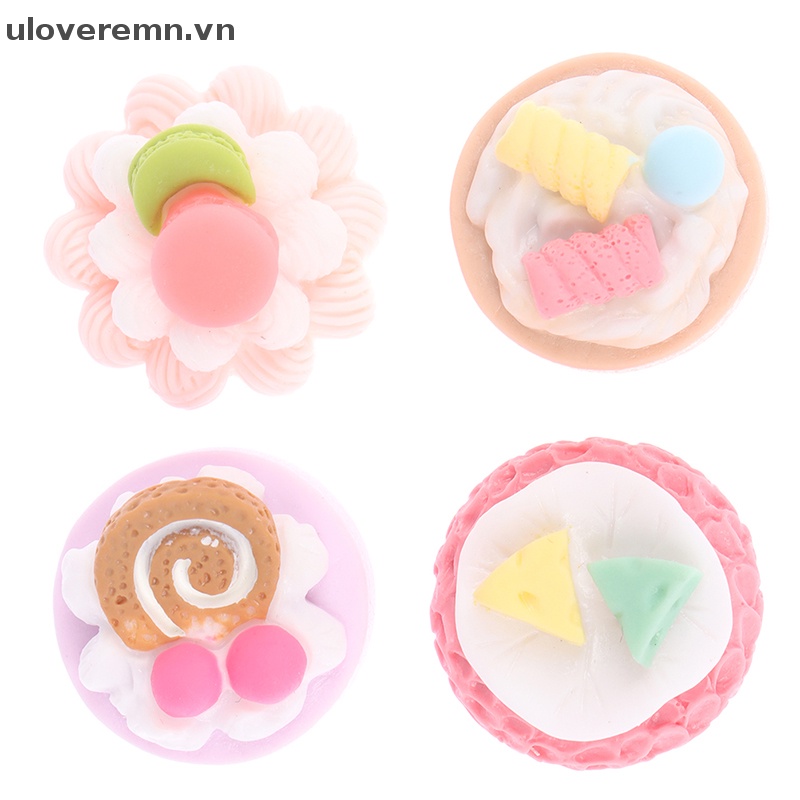 Set 10 Bánh Donut Bằng Nhựa Resin DIY Đa Ứng Dụng