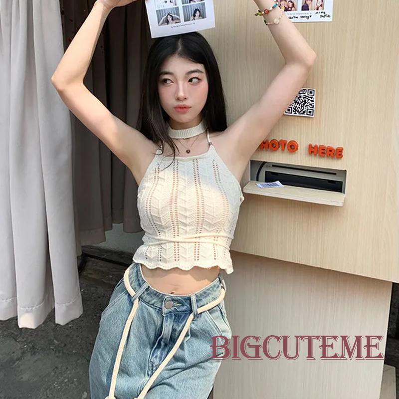 Áo Croptop Sát Nách Màu Trơn Ôm Dáng Thời Trang Mùa Hè Cho Nữ