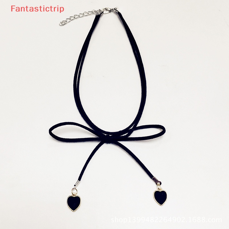 Vòng Cổ Choker Mặt Trái Tim Thắt Nơ Phong Cách Hàn Quốc Thời Trang Dành Cho Nữ