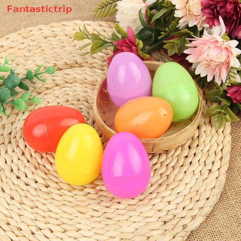 Bộ 10 Hộp Đựng Kẹo Bằng Nhựa Hình Trứng Phục Sinh Nhiều Màu Độc Đáo Trang Trí Nhà Cửa Diy Mới