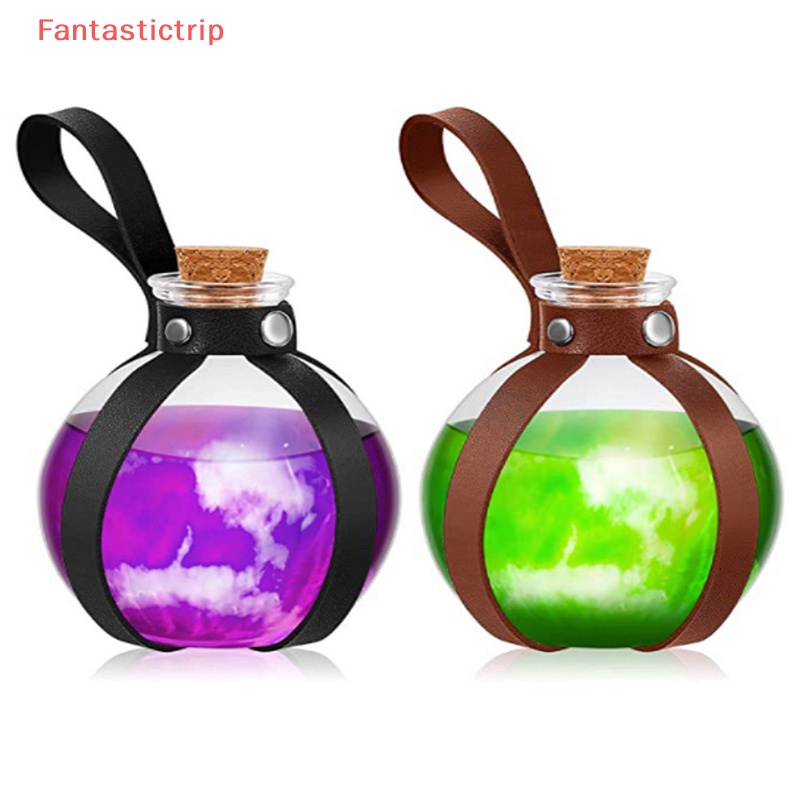 [Fantastictrip] Giá Đỡ Bình Tròn Bằng Da Phong Cách Retro Dùng Để Hóa Trang DIY