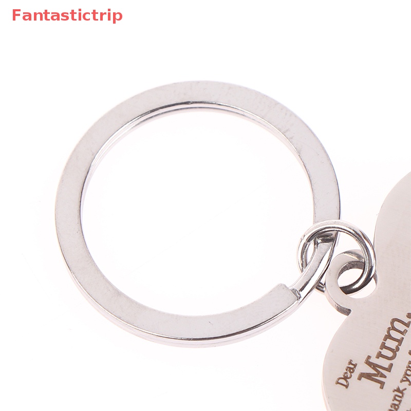 1 Móc Khóa Hình Trái Tim Bằng Thép Không Gỉ Dành Cho Mẹ