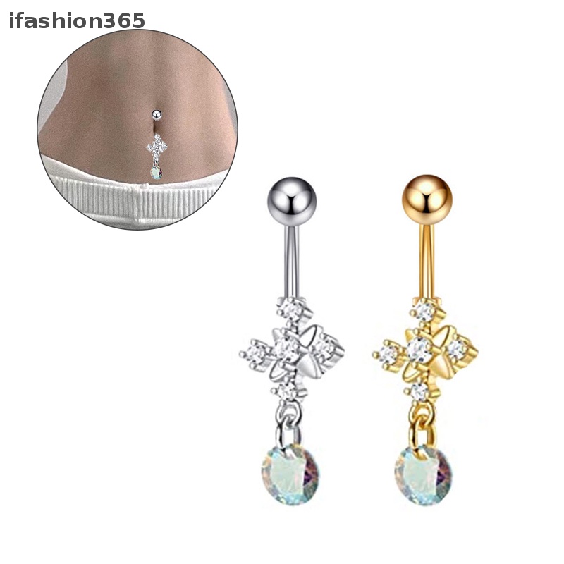 Khuyên Rốn Hình Trái Tim Bằng Thép Không Gỉ Thời Trang ifashion365